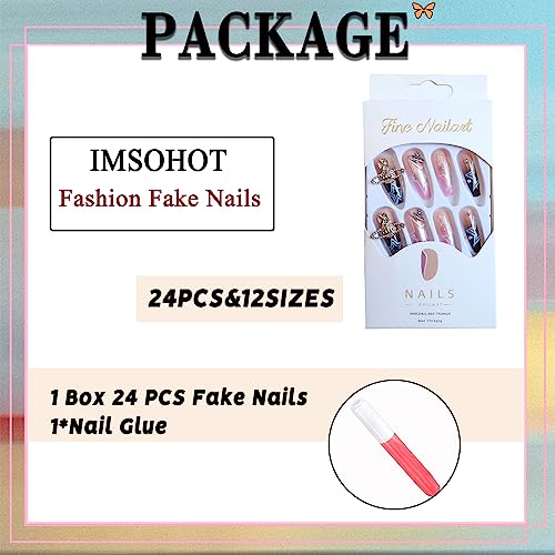 Black & Pink Acrylic Nails - Image 5