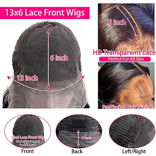 Black Straight Human Hair Lace Front Wig - Image 6