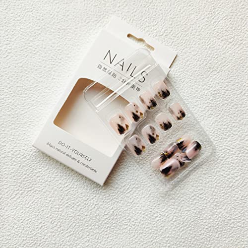 12 Piece Black Acrylic Nail Tips Set Glossy Finish Medium Size - Image 6