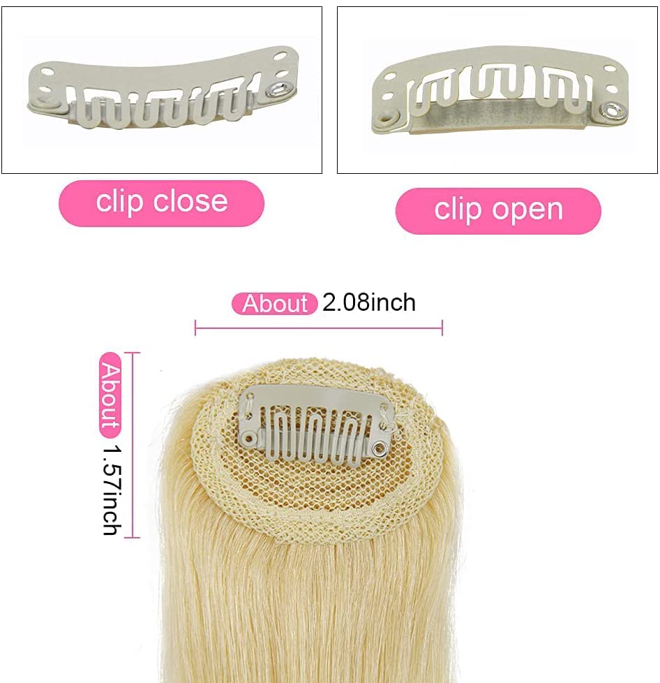 Blonde Human Hair Clip-In Bangs ? Short Version - Image 2