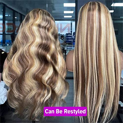 Blonde wig with dark roots, made of human hair. - Image 4