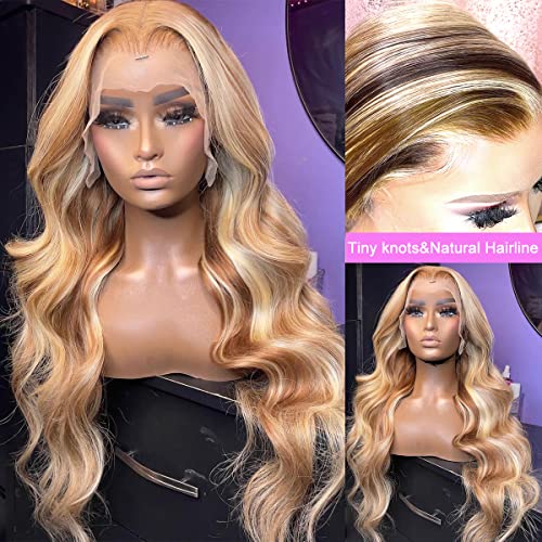 Blonde wig with dark roots, made of human hair. - Image 3