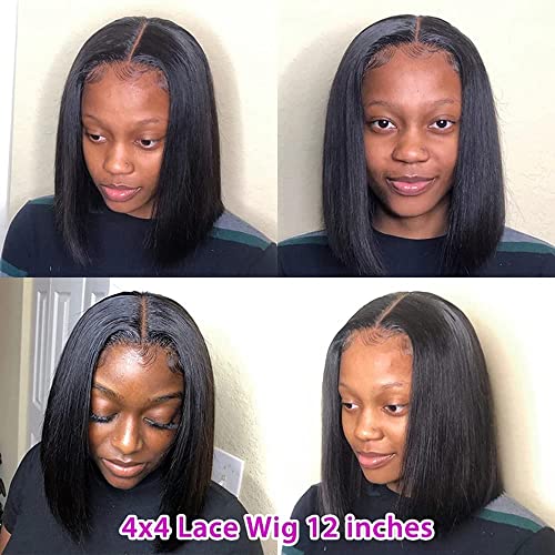 13x4 Lace Front Wig 150% Density Brazilian Virgin Human Hair, Natural Black - Image 3