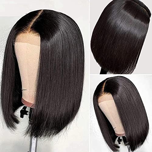 13x4 Lace Front Wig 150% Density Brazilian Virgin Human Hair, Natural Black - Image 2