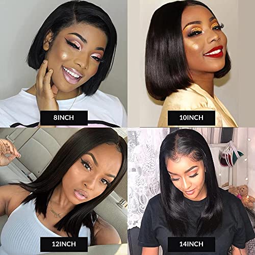 13x4 Lace Front Wig 150% Density Brazilian Virgin Human Hair, Natural Black - Image 6