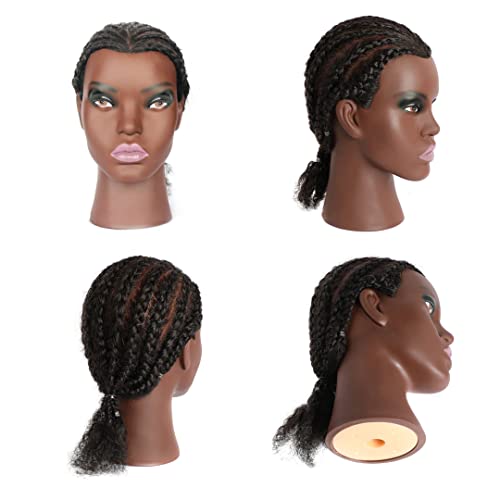 Cosmetology Mannequin Head: Afro American 100% Human Hair Training - Image 5