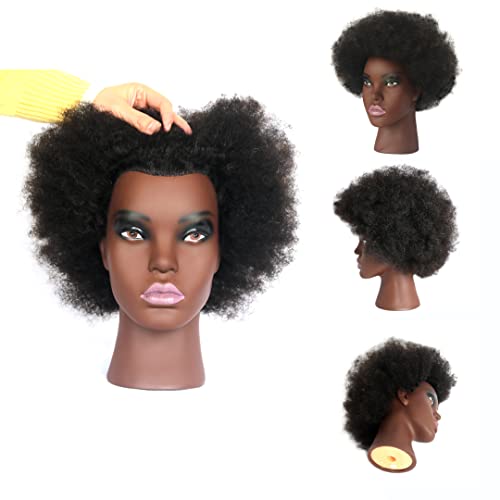 Cosmetology Mannequin Head: Afro American 100% Human Hair Training - Image 3