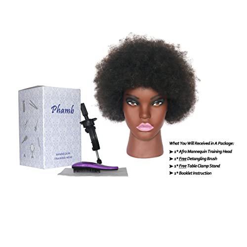 Cosmetology Mannequin Head: Afro American 100% Human Hair Training - Image 7