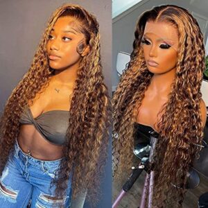 Curly Blonde Human Hair Lace Front Wig