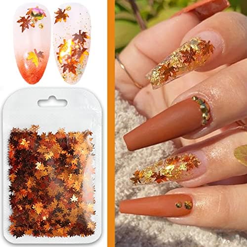 Fall-themed gel nail designs for autumn season. - Image 4