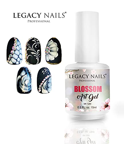 Gel nail art with blossom design. - Image 6