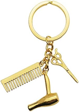 Portable blow dryer keychain for on-the-go styling.