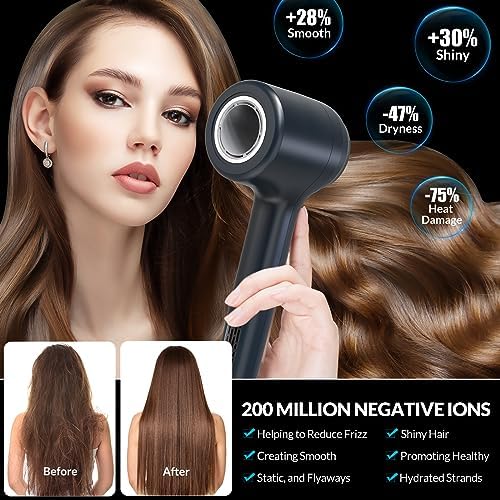 Round brush attachment for blow dryer. - Image 4