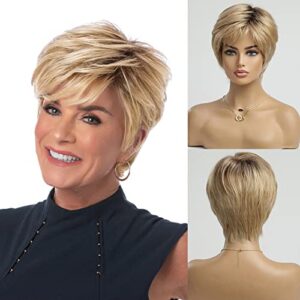 Short Blonde Human Hair Wig
