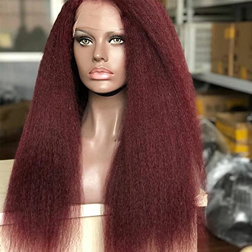 13x4 Lace Front Straight Yaki Human Hair Wig 150% Density - Image 2