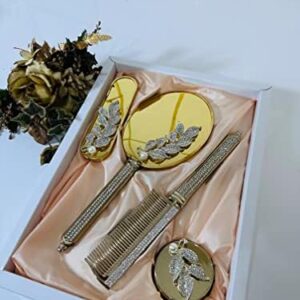 Vintage hair brush and mirror sets.