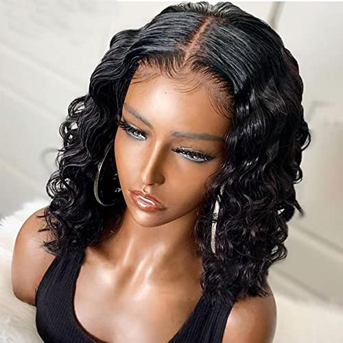 13x4 Wet & Wavy 100% Human Hair Lace Front Wig Natural Black - Image 3