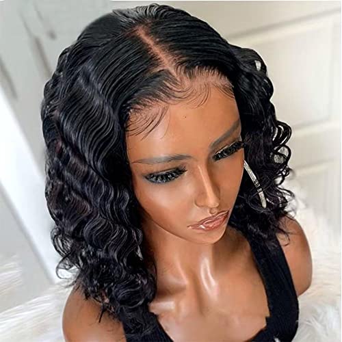 13x4 Wet & Wavy 100% Human Hair Lace Front Wig Natural Black - Image 2