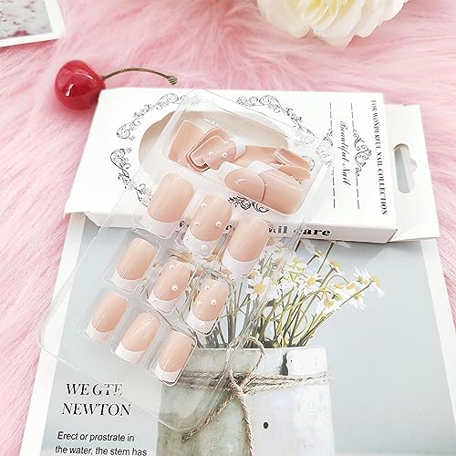White acrylic nails for a clean and classic look. - Image 4