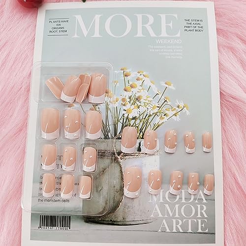 White acrylic nails for a clean and classic look. - Image 3