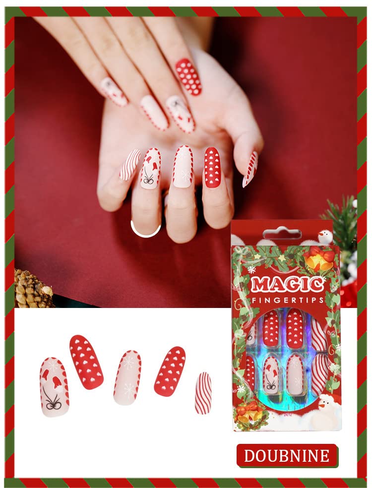 White Snowflake Acrylic Nails - Winter Collection - 24 Count - Image 2