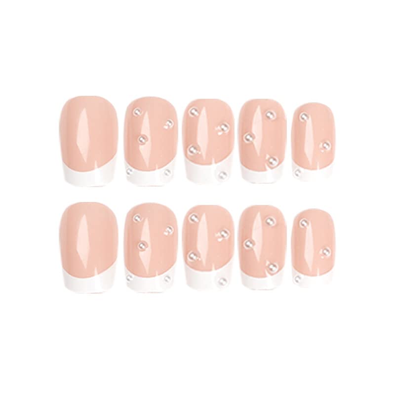 Short White Tip Acrylic Coffin Nails - 100 Count Pack - Image 2