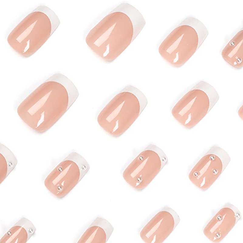 Short White Tip Acrylic Coffin Nails - 100 Count Pack - Image 4
