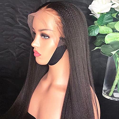 Yaki Human Hair Lace Front Wig - Natural Black, 150% Density - Image 2