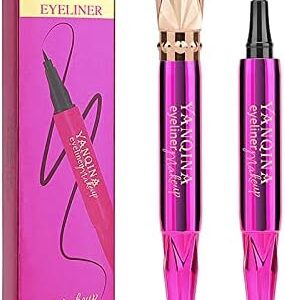Bold Yellow Black Eyeliner Kit, Effortless Application for Stunning Eye Looks