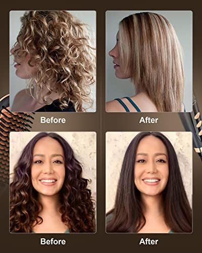 Electric Hair Straightening Brush for Women Fast Styling Black - Image 7