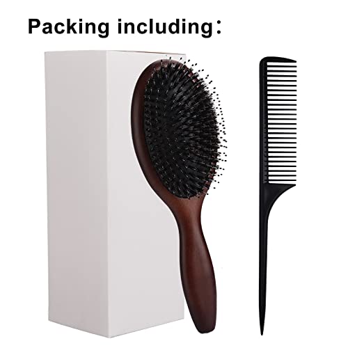 Women's Natural Boar Bristle Hairbrush for Detangling and Shine - Image 7