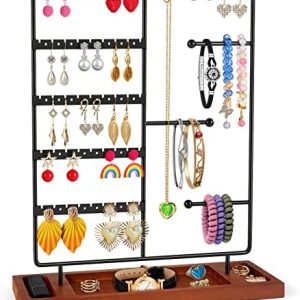 Nail Polish Display Rack 5-Tier Wooden Wall Mounted Organizer