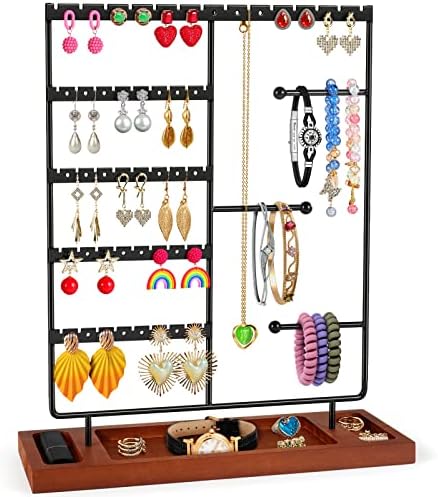 Nail Polish Display Rack 5-Tier Wooden Wall Mounted Organizer