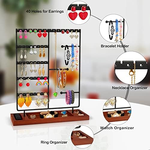 Nail Polish Display Rack 5-Tier Wooden Wall Mounted Organizer - Image 4