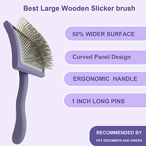 24K Gold Plated Dog Hair Brush Gentle Grooming De-shedding Durable Design - Image 3