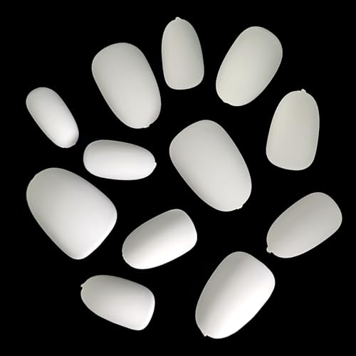 White round acrylic nails. - Image 5
