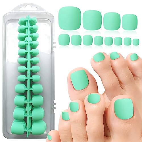 Matte Dark Green Acrylic Nails