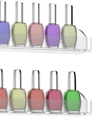 24 Capacity Wall-Mounted Nail Polish Rack for Organized Display - Image 6