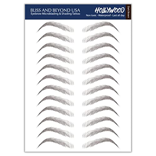 Human hair false eyebrows for natural look.