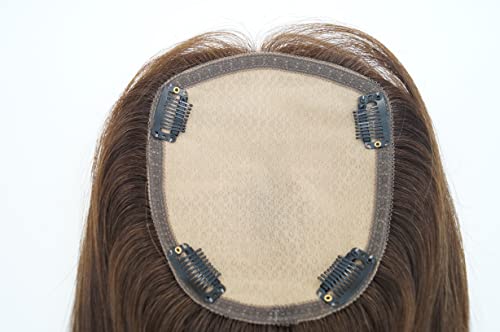 18 Inch Silk Base Natural Human Hair Topper for Seamless Hair Enhancement - Image 6