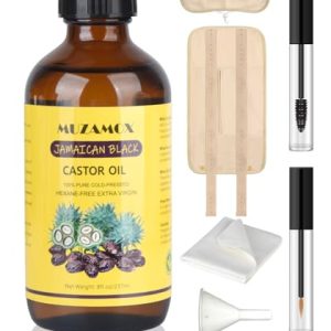 Black Castor Oil for Eyelash Growth 2 oz Natural Nourishing Treatment for Longer Lashes