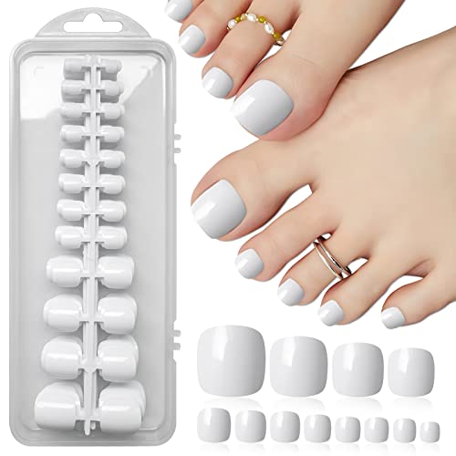 White spots from nail polish on toenails.