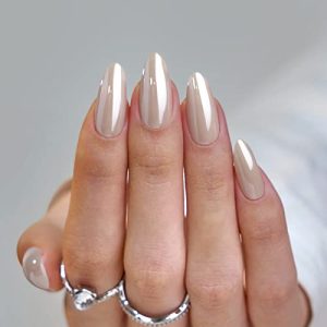 Acrylic nails with nut design.