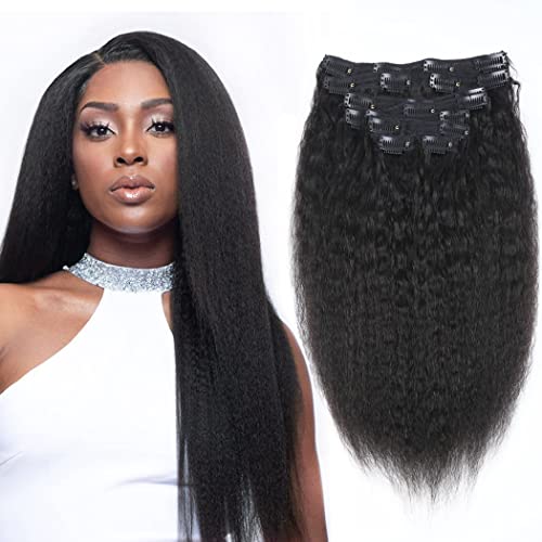 Outre Premium Blend Kinky Straight Clip-In Hair Extensions 18 Inch 9 Piece Set