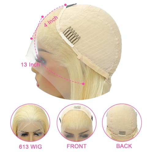 22 Inch Dark Blonde Human Hair Wig for Women Natural Look Comfortable Fit - Image 4