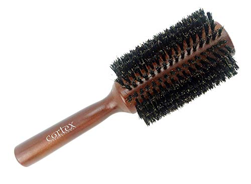 Round soft hair brush for gentle styling.