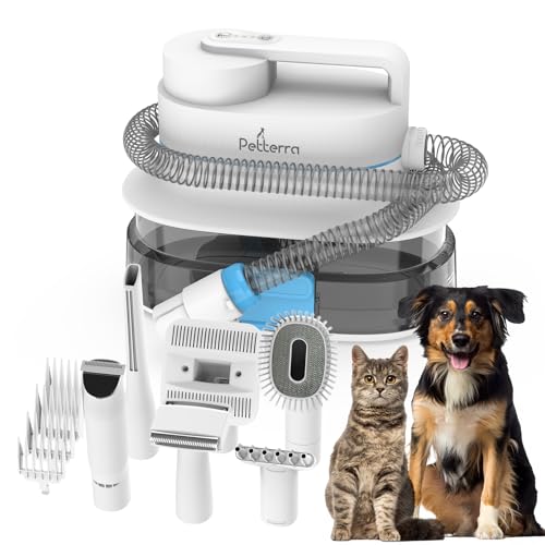 Dog dryer brush for quick and easy grooming.