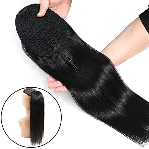 Human hair drawstring ponytails for easy styling. - Image 3