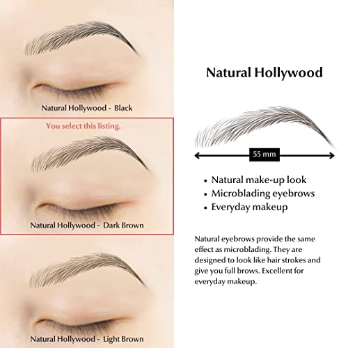 Human hair false eyebrows for natural look. - Image 5