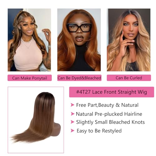 22 Inch Strawberry Blonde Human Hair Wig for Women, Natural Loose Wave Style - Image 4